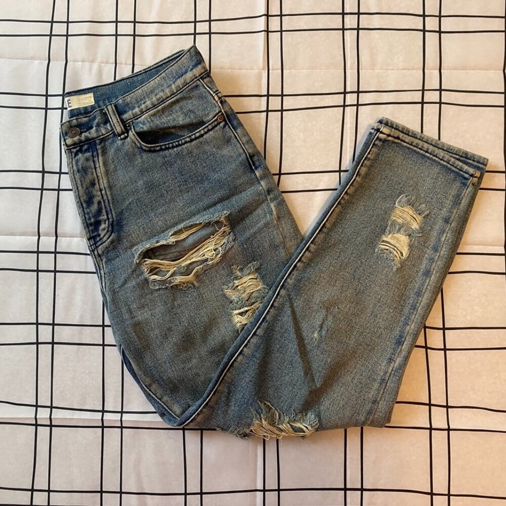 Melville Distressed Denim BF Jeans